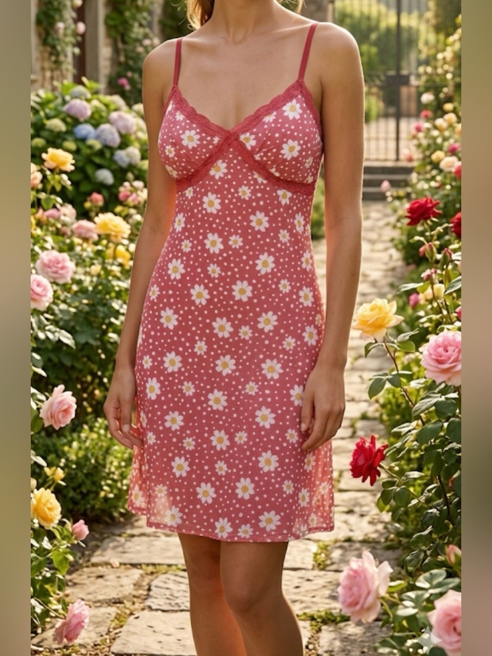 No Boundaries Juniors Mesh Dress with Lace Detail Size L (11-13)